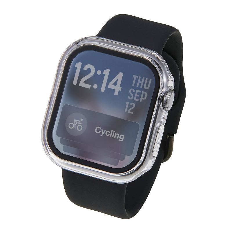 ���쥳�� elecom Apple Watch 42mm/�ե륫�С�������/�ץ�ߥ��६�饹/��Ʃ��/���ꥢ