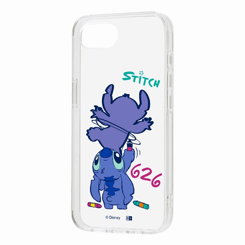 Rakuten - iPhone 17e / 16e / ディズニー / 耐衝撃 ハイブリッドケース / スティッチ_お絵描き2