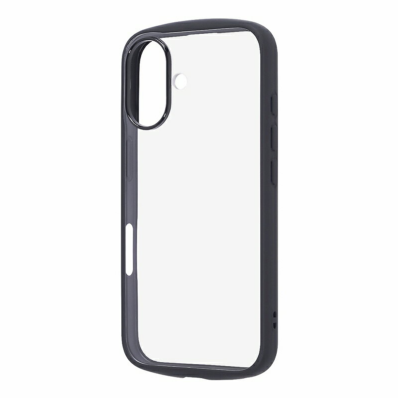 Rakuten - iPhone 16 / ハイブリッドタフケース Puffull +レンズガードリング / ブラック