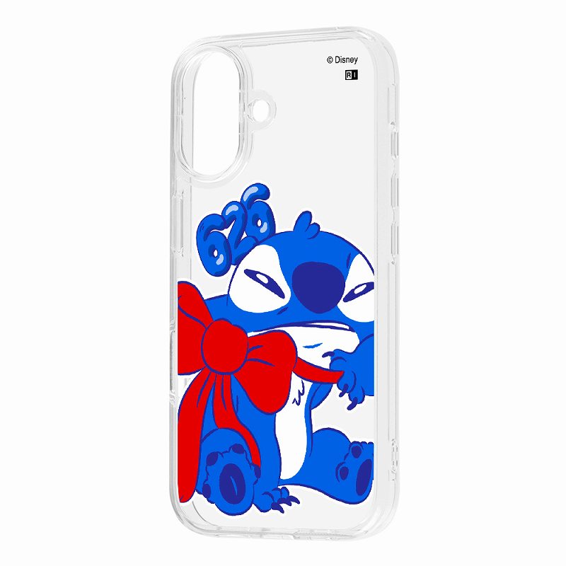 Rakuten - iPhone 16 / ディズニー / 耐衝撃 ハイブリッドケース / スティッチ _リボン