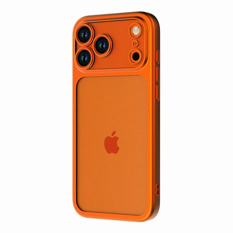 Rakuten - iPhone 17 Pro Max / ソフトケース 精密設計 一体感 マット メタリック / オレンジ