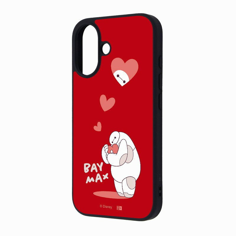 Rakuten - iPhone 16 / ディズニー / maru 衝撃吸収 バンパー ハイブリッドケース / ベイマックス_ハグハート