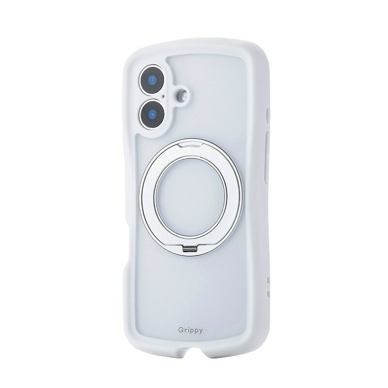 Rakuten - エレコム elecom iPhone17/Grippy/フレームカラー/極限/MAGKEEPスタンド/ホワイト