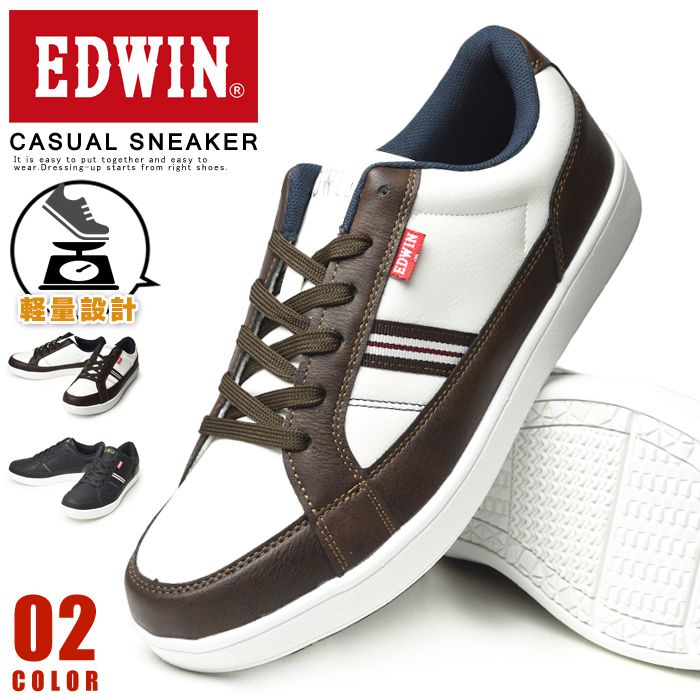 【送料無料】EDWIN エドウィン スニーカー メンズ 軽量 カジュアルシューズ メンズスニーカー 屈曲 防滑 カジュアルスニーカー コンフォートシューズ ウォーキングシューズ 男性 靴 紳士靴 メンズシューズ/2026新作 春夏 トレンド