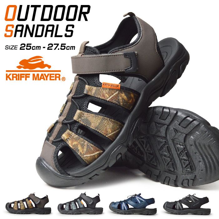 [Free Shipping] Men's Sandals, Outdoor Sandals, Sport Sandals, KRIFF MAYER, Lightweight Gurkha Sandals, Strap Sandals, Comfortable, Safe, Non-slip, for Rivers, Beaches, BBQs, Men's Shoes / 2026 New Arrival, Spring/Summer Trend