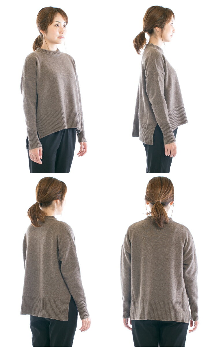 【5%OFF&2点購入1000円OFFクーポン&10倍ポイント 11/13 18:00-11/16 13:59まで】【10%OFF】NARU ナル 7G天竺ラムウールリブネックニットプルオーバー　620605【定番商品】