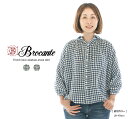 Brocante ブロカント フレンチリネンギンガムグランシャツ 36-268L