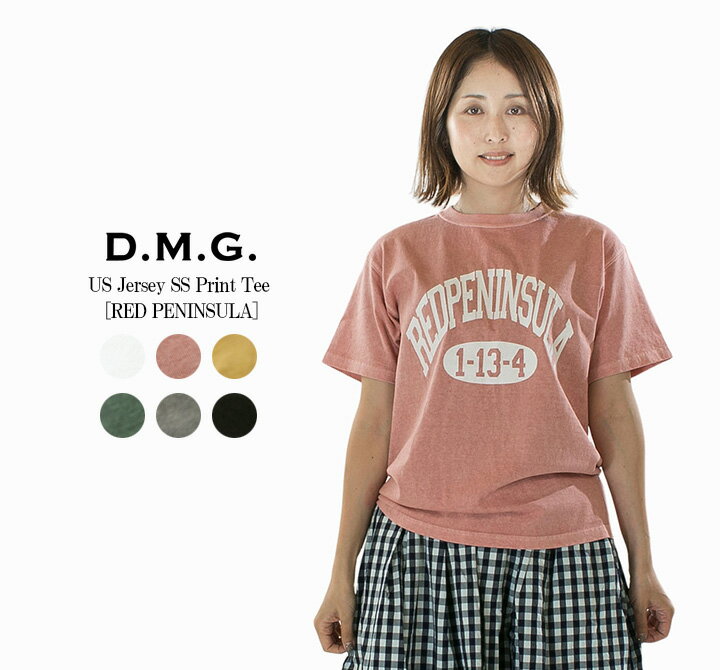 【1,500円OFF&2点購入1,000円OFFクーポン&10倍ポイント 11/14 10:00-11/16 23:59まで】D.M.G ドミンゴ US天竺SSプリントTee【RED PENINSULA】 【2025/NEW】