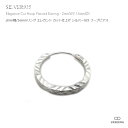 VASEERA -ヴァシーラ- 【単品販売(一個) / ピアス】2mm幅 16mm リング エレガントカット エンボス仕上げ シルバー925 フープ ピアス 【メンズ/レディース/シルバーピアス/シルバー925/HP-0216C】