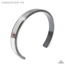 VASEERA -ヴァシーラ- 8mm幅 シルバー & PVDブラック仕上げ ステンレス バングル 【メンズ/ブレスレット/ステンレス・スチール316L/GAS...