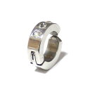 VASEERA -ヴァシーラ- 【単品販売(一個) / ステンレス イヤカフ】4mm幅 3連ジルコニア埋め込み リングフープピアス風 イヤーカフ/イヤークリップ...
