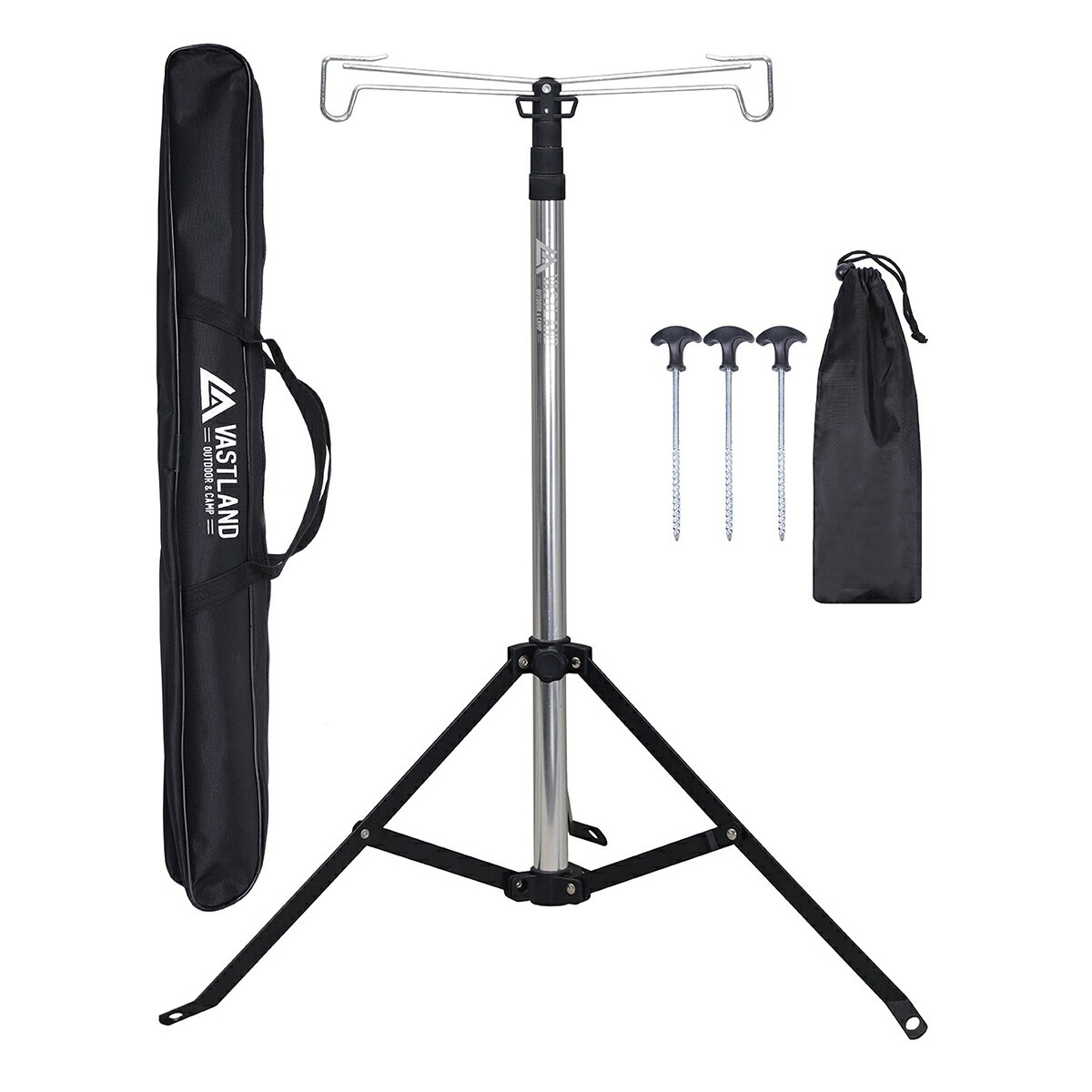 VASTLAND ランタンスタンド ランタンハンガー 高さ75cm-215cm アルミ製 収納バッグ付き通販格安セール情報 楽天 通販