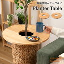 観葉植物の鉢の上に被せるだけでテーブルに プランターテーブル サイドテーブル テーブル 木製 天然木 北欧 おしゃれ 円 丸 ラウンド プランツテーブル 日向 ...