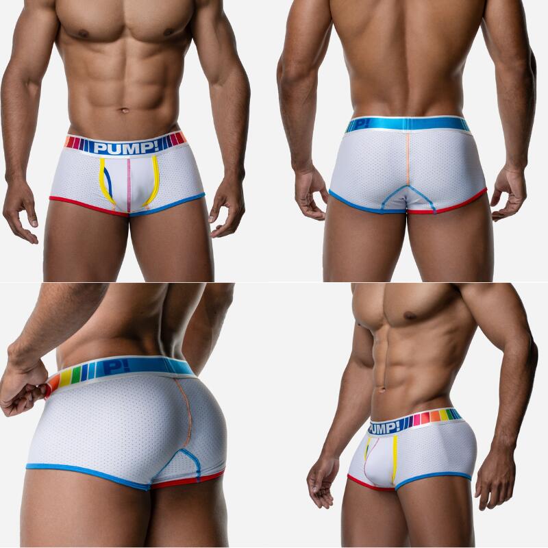 PUMP! Spectrum Boxer 11118 メンズ ボクサーパンツ メッシュ ローライズ プライドカラー 立体カップ 海外ブランド 下着