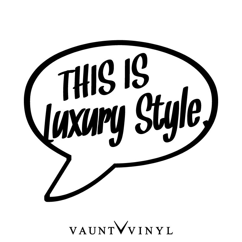 This is luxury style カッティングステッカー / VIP セルシオ 50シーマ マジェスタ アルファード クラウン等/ 他種類有り / 切り文字 / 10P05Aug17