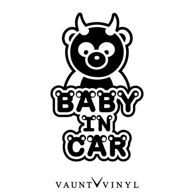 パンダ Baby in car カッティングステッカー 2 / ベイビー イン カー ベビー / かわいいお子さんや娘さんのいる方♪ アニマル 動物 キッズ チャイルド / 車 シール 出産祝い / タント NBOX ラパン ココア ステッカー / 10P05Aug17