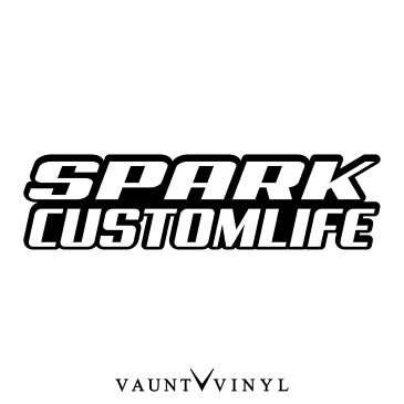 Spark Custom Life ステッカー カッティング 切り文字 転写 車 ステッカー シール オリジナル 洗車 ウインドウ サーフィン スーツケース アクセサリー / パーツ led マフラー カスタム / スパーク ゼスト 196 gp / 10P05Aug17