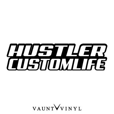 Hustler Custom Life ステッカー カッティング 切り文字 転写 車 ステッカー シール オリジナル 洗車 ウインドウ サーフィン スーツケース アクセサリー / パーツ led マフラー カスタム / suzuki スズキ ハスラー カスタム / 10P05Aug17