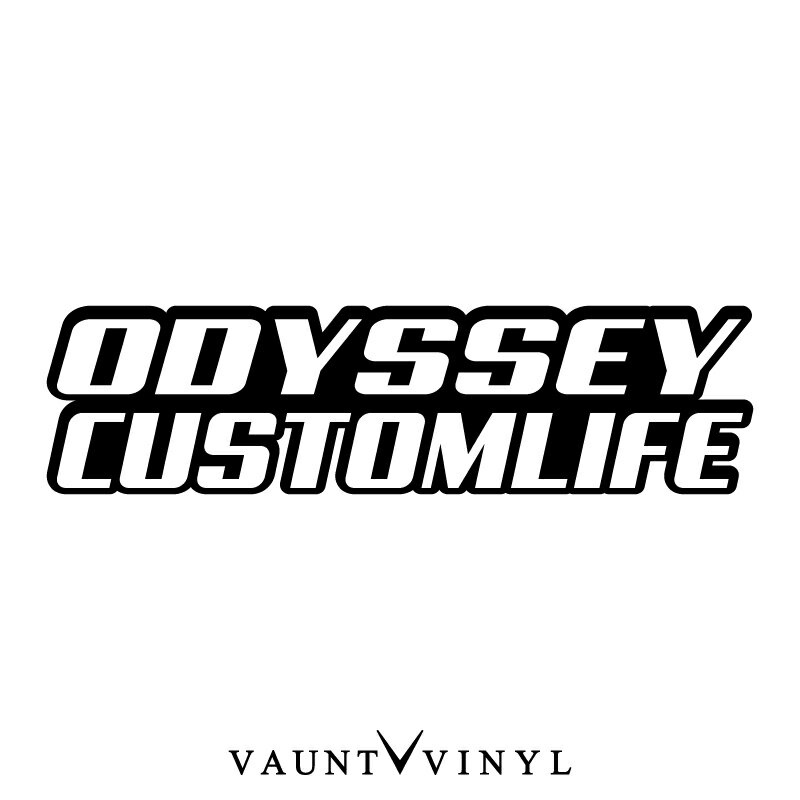 Odyssey Custom Life ステッカー カッティング 切り文字 転写 車 ステッカー シール オリジナル 洗車 ウインドウ サーフィン スーツケース アクセサリー / パーツ led マフラー カスタム / オデッセイ rb1 rb3 ra6 rc1 / 10P05Aug17