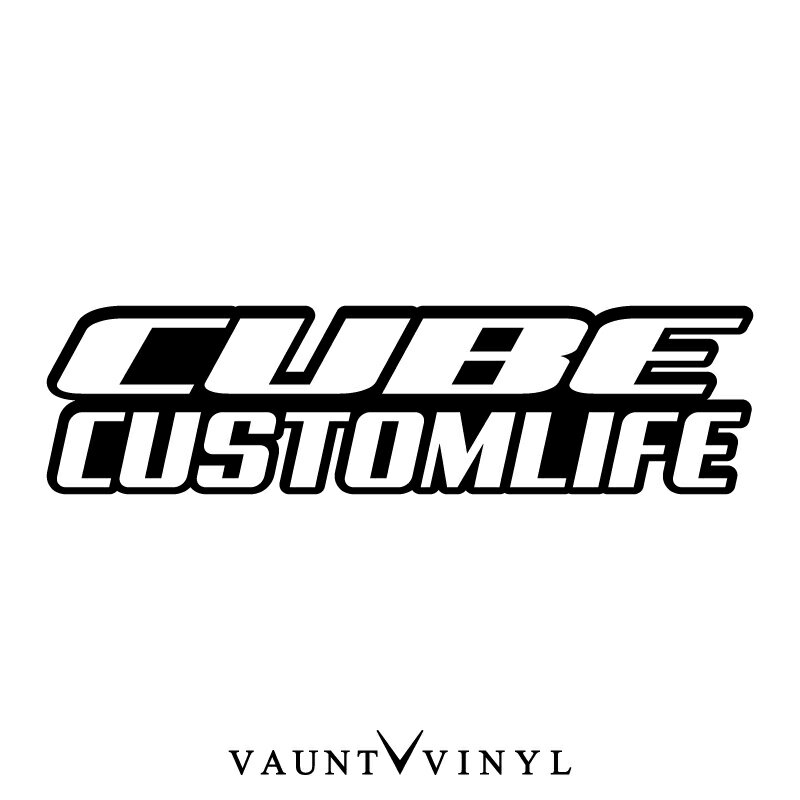 Cube Custom Life ステッカー カッティング 切り文字 転写 車 ステッカー シール オリジナル 洗車 ウインドウ サーフィン スーツケース アクセサリー / パーツ led マフラー カスタム / キューブ 日産 nissan z12 z11 z10 / 10P05Aug17