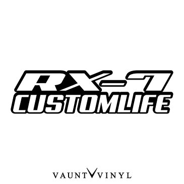 RX-7 Custom Life ステッカー カッティング 切り文字 転写 車 ステッカー シール オリジナル 洗車 ウインドウ サーフィン スーツケース アクセサリー / パーツ led マフラー カスタム / マツダ rx7 RX7 rr5 fd3s MAZDA / 10P05Aug17