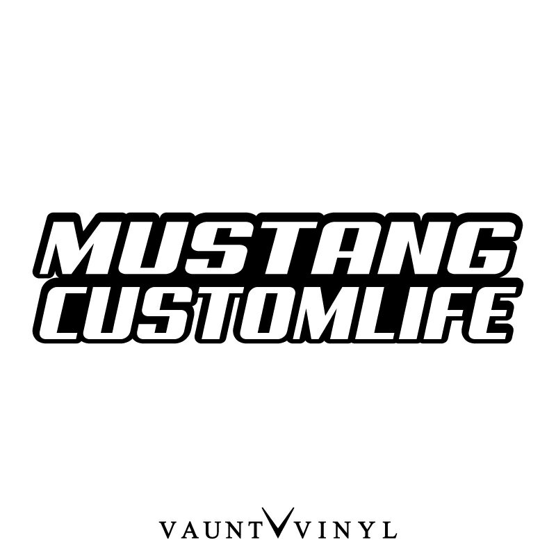 Mustang Custom Life ステッカー カッティング 切り文字 転写 車 ステッカー シール オリジナル 洗車 ウインドウ サーフィン スーツケース アクセサリー / パーツ led マフラー カスタム / アメ車 west フォード マスタング ムスタング / 10P05Aug17