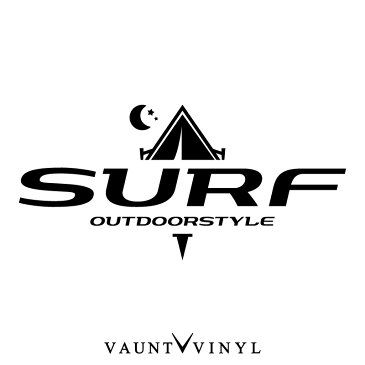 OUTDOOR STYLE SURF サーフ カッティング ステッカー ハイラックス ハイラックスサーフ 215系 215 185 130 / ステッカー 車 シール デカール / アウトドア キャンプ ベース 登山 テント バーベキュー BBQ / オフロード 四駆 4WD / 10P05Aug17