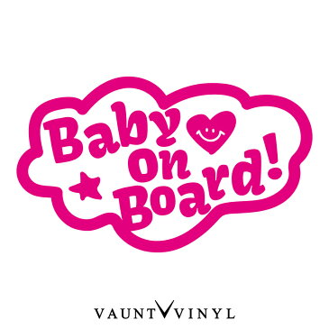 手書き風 baby on board カッティング ステッカー 車 ステッカー シール デカール / baby in car kids in car ベイビー イン カー ベビー キッズ チャイルド / ハート スマイル smile / 吸盤 マグネット / 出産祝い 内祝い 10P05Aug17