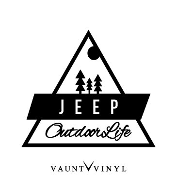 Outdoor Life JEEP ジープ カッティング ステッカー ラングラー リミテッド チェロキー / ステッカー 車 シール デカール / アウトドア キャンプ ベース 登山 テント バーベキュー BBQ / オフロード 四駆 4WD / 10P05Aug17