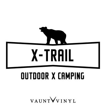 OUTDOOR X CAMPING X-TRAIL エクストレイル カッティング ステッカー エクストレイル t30 t31 t32 nt31 nt30 後期 グリル led / ステッカー 車 シール デカール / キャンプ 登山 BBQ ベース ミリタリー アウトドア 四駆 / 10P05Aug17