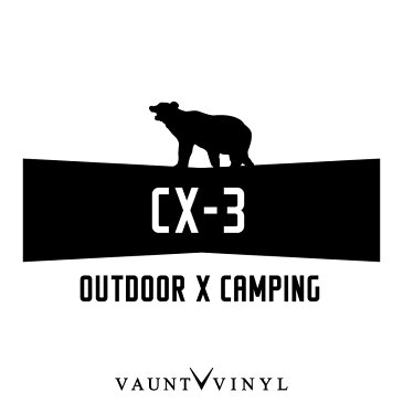 OUTDOOR X CAMPING CX-3 カッティング ステッカー cx-3 cx-5 cx-7 cx3 cx5 cx7 前期 後期 / ステッカー 車 シール デカール / キャンプ 登山 BBQ ベース ミリタリー アウトドア 四駆 / 10P05Aug17