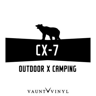 OUTDOOR X CAMPING CX-7 カッティング ステッカー cx-3 cx-5 cx-7 cx3 cx5 cx7 前期 後期 / ステッカー 車 シール デカール / キャンプ 登山 BBQ ベース ミリタリー アウトドア 四駆 / 10P05Aug17