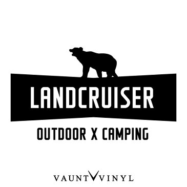 OUTDOOR X CAMPING LANDCRUISER ランドクルーザー カッティング ステッカー ランドクルーザー 100 プラド 200 80 ランクル / ステッカー 車 シール デカール / キャンプ 登山 BBQ ベース ミリタリー アウトドア 四駆 / 10P05Aug17