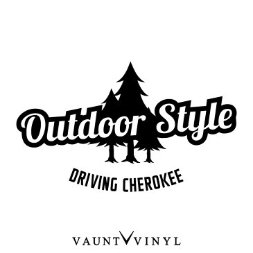 Outdoor Style CHEROKEE チェロキー カッティング ステッカー ジープ チェロキー ラングラー グランドチェロキー / ステッカー 車 シール デカール / キャンプ 登山 BBQ ベース ミリタリー アウトドア 四駆 / 10P05Aug17