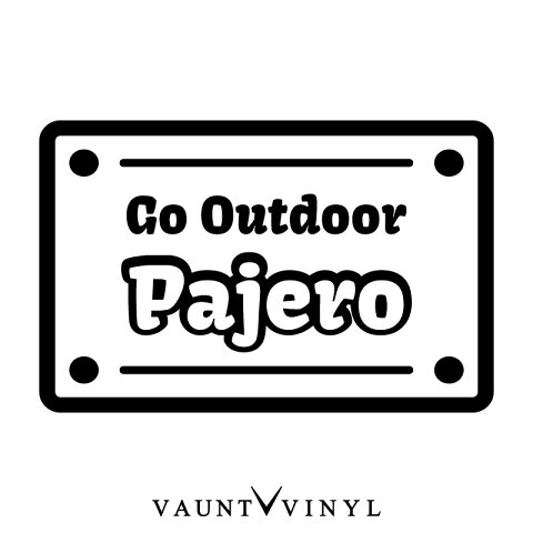 GO OUTDOOR PAJERO パジェロ カッティング ステッカー パジェロ v9 h58a パジェロミニ パジェロイオ / ステッカー 車 シール デカール / キャンプ 登山 BBQ ベース ミリタリー アウトドア 四駆 / 10P05Aug17