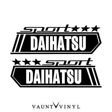 SPORTS ダイハツ ステッカー 左右セット ダイハツ daihatsu ロゴ エンブレム パーツ / ステッカー 車 シール デカール セット / スポーツカー スポーツ カスタム 改造 パーツ 外装 / 10P05Aug17