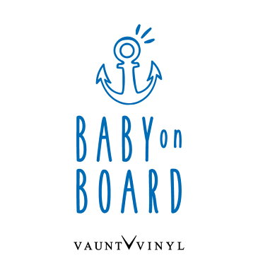 BABY ON BOARD ステッカー 碇 錨 海 船 サーフ マリン / シンプル おしゃれ オシャレ お洒落 かわいい 文字 / 車 シール ベビーインカー キッズインカー 子供 双子 吸盤 マグネット / 10P05Aug17