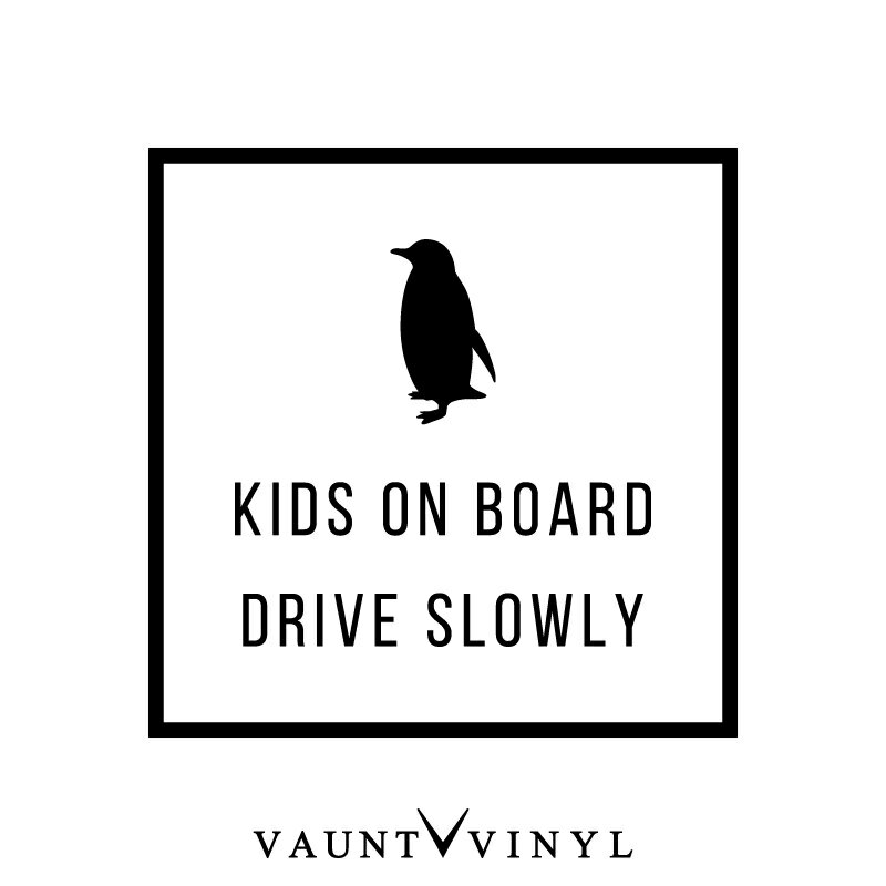 ペンギン KIDS ON BOARD カッティング 