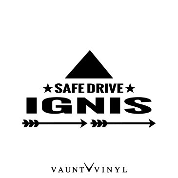 イグニス SAFE DRIVE ステッカー イグニス ignis シートカバー ハイブリッド mz スズキ suzuki / ステッカー 車 シール デカール 切り文字 カッティング 安全運転 セーフティー ドライブ エコカー シンプル おしゃれ デザイン