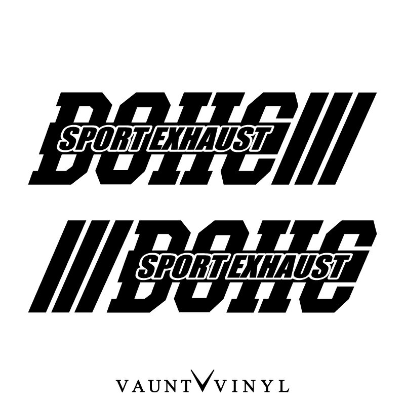 DOHC SPORT EXHAUST ステッカー 左右セット サイドデカール tune up チューン ロゴ エンブレム パーツ / ステッカー 車 シール デカール セット / スポーツカー スポーツ カスタム 改造 パーツ 外装 / 10P05Aug17