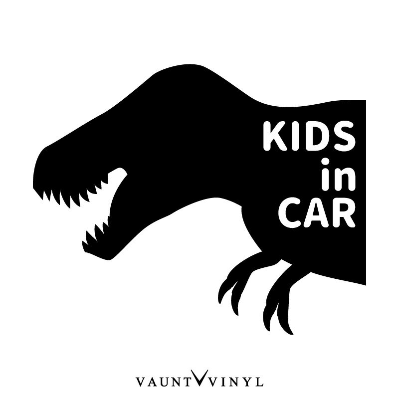 楽天VAUNT VINYL sticker store恐竜 キッズインカー カッティング ステッカー kids in car 車 シール ティラノサウルス ダイナソー アウトドア キッズ チャイルド ベイビー インカー ベビーインカー オンボード baby ジムニー シエラ デリカD5 ハイエース RAV4