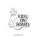 KIDS ON BOARD 猫 マグネット車 マグネットステッカー 磁石 ネコ 白猫 黒猫 茶トラ サバトラ グッズ アメコミ風 ペット ベイビー ベビー キッズ チャイルド インカー in car 赤ちゃん 煽り 煽り運転対策 子供 おもしろい かわいい