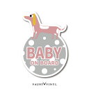 BABY / KIDS ON BOARD マグネット 犬車 マ