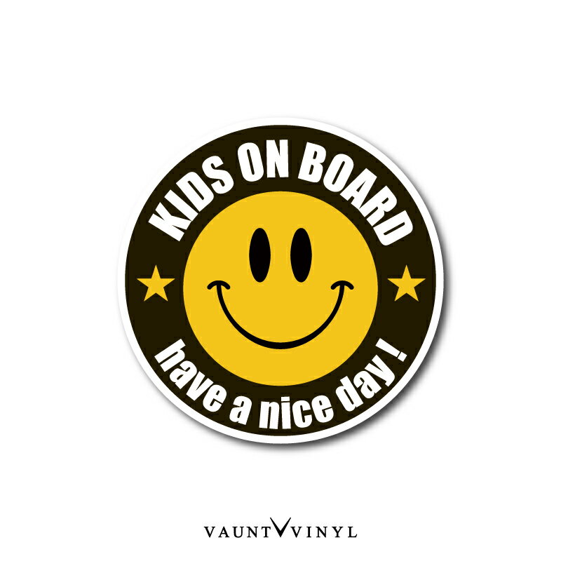 スマイル KIDS BABY ON BOARD マグネット smile ニコちゃん マーク 車 BABY IN CAR 磁石 マグネットステッカー 子供が乗っています ベイビー ベビー キッズ kids チャイルド インカー オンボード 赤ちゃん 煽り 煽り運転対策 かわいいのサムネイル
