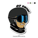 GO SNOW マグネット車 磁石 マグネットステッカー カーマグネット ワンポイント おしゃれ かわいい おもしろ スノボ スノーボーダー スノーボード グラトリ ヘルメット スケート スキー snow board 雪山