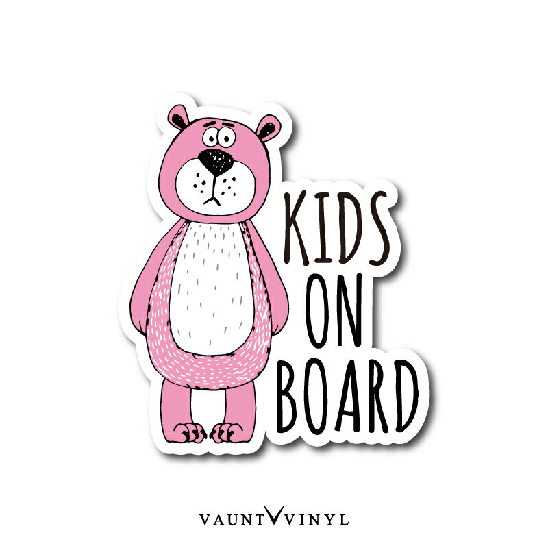 楽天VAUNT VINYL sticker storeアメコミ風 クマ Kids on board シール 車 ステッカー アメコミ アメリカン USDM JDM 熊 おもしろ ベイビー ベビー Baby キッズ チャイルド インカー in car 赤ちゃん 煽り 煽り運転対策 子供