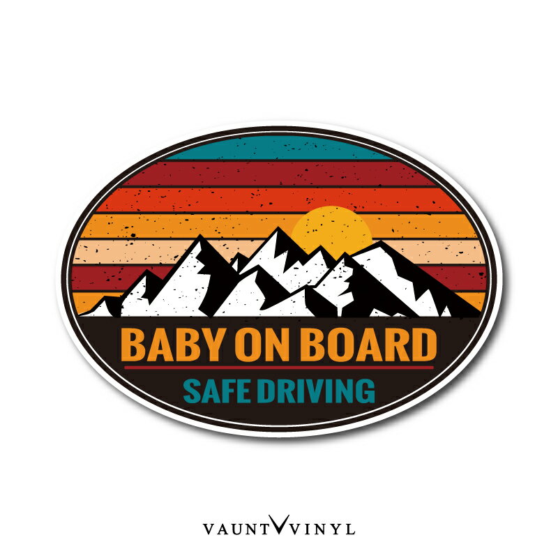 楽天VAUNT VINYL sticker storeBABY / KIDS ON BOARD アウトドア ステッカーシール キャンプ オフロード 4WD キッズ ベイビー イン カー オン ボード baby kids in car 煽り 煽り運転防止 煽り防止 あおり運転 車 デカール デリカ D5 ジムニー シエラ プラド