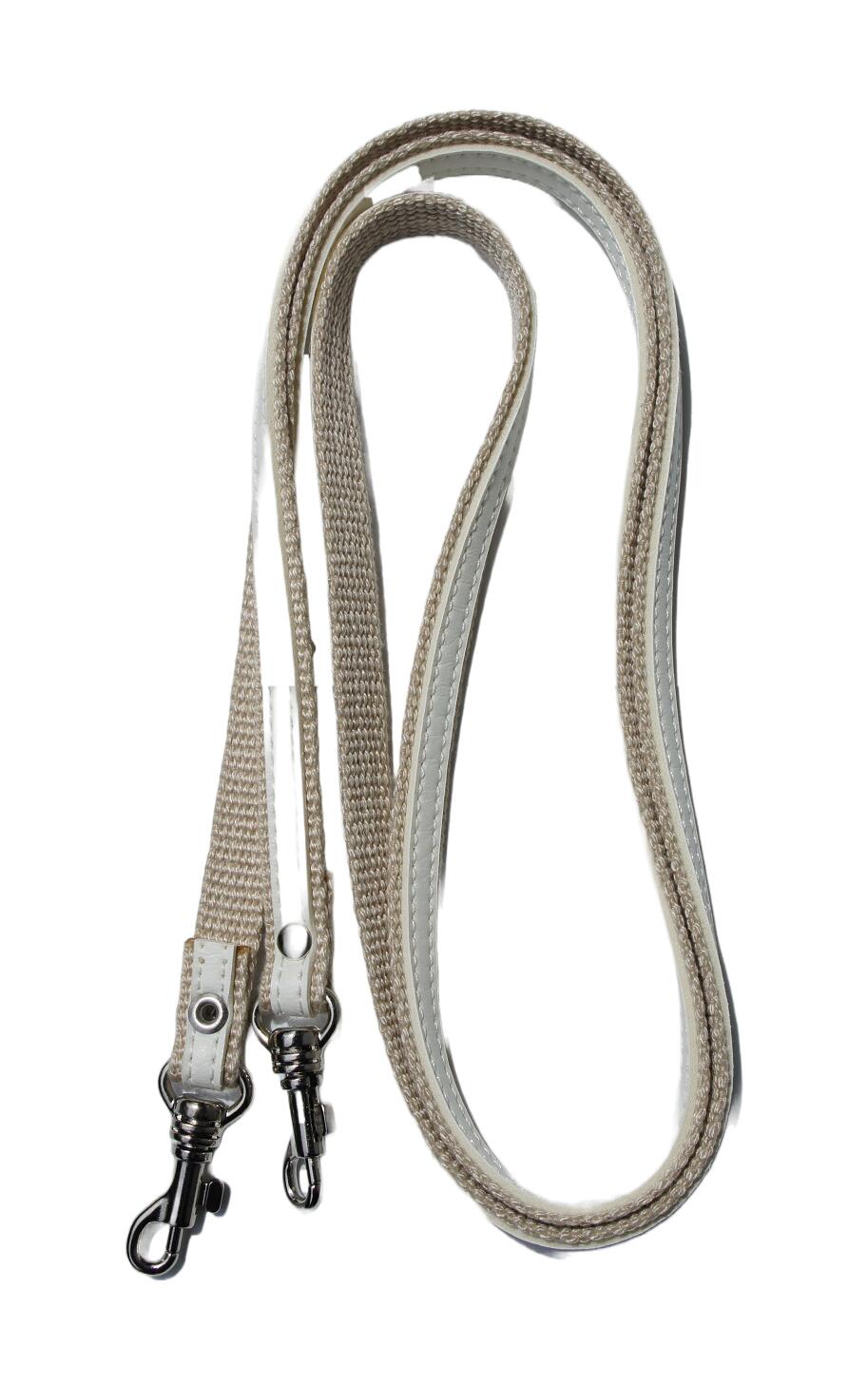 商品詳細 素材 アクリル　・　合成皮革 サイズ(約) 長さ　120cm 幅1cm カラー アイボリー ご注意 実物の色は写真のイメージと異なる場合があります。