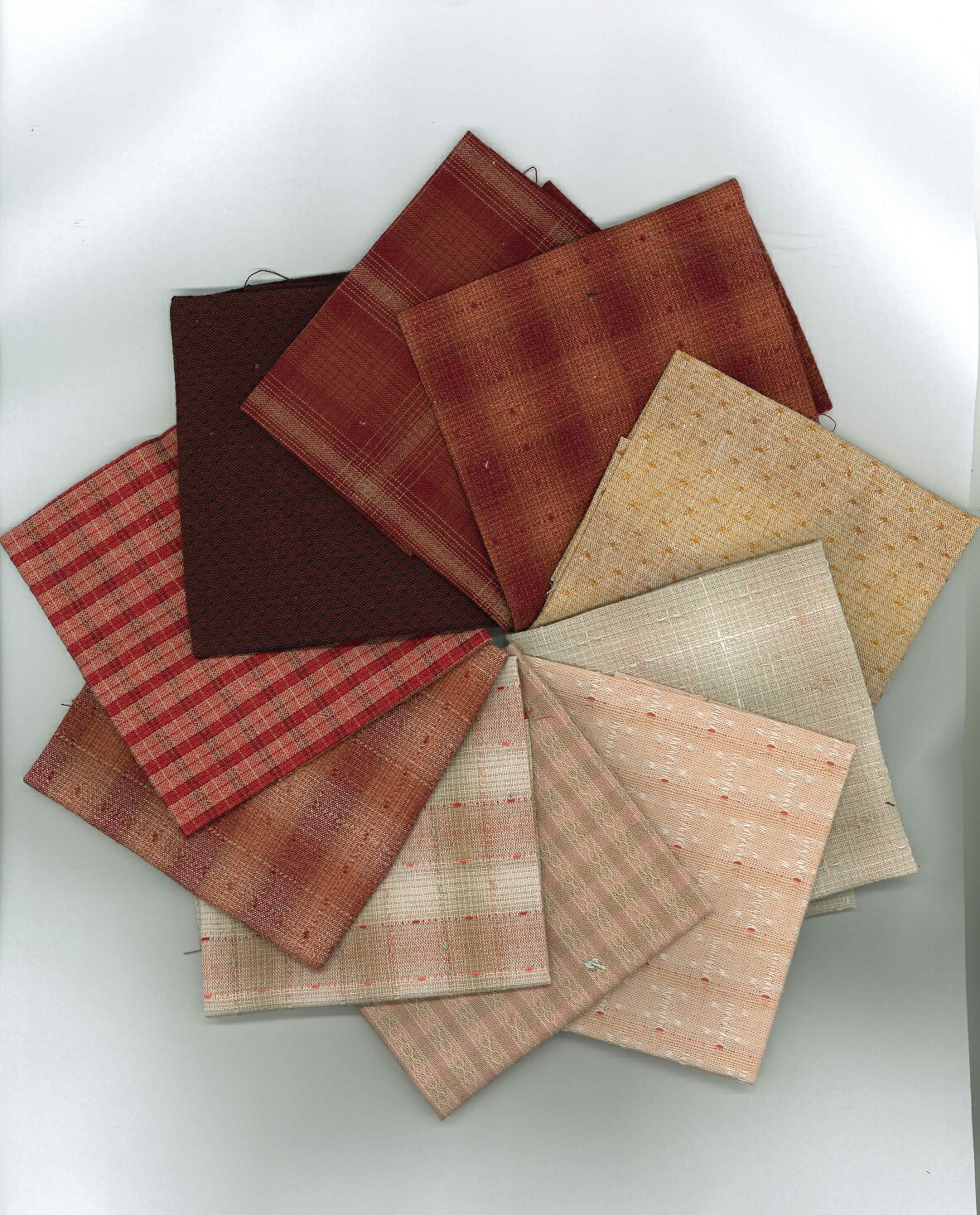 [先染め生地]赤・ピンク系その他　(単品最安送料￥250 代引き除く）