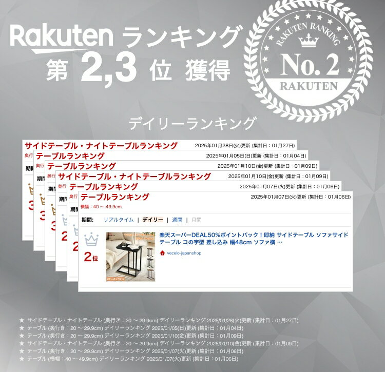 【20%OFFクーポン】サイドテーブル ソファサイドテーブル コの字型 差し込み 幅48cm ソファ横 ベッド脇 木製 ベッド ソファ ベッドサイド コンパクト 北欧風 おしゃれ シンプル ナイトテー クーポンあり